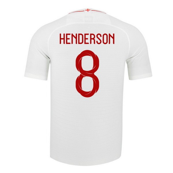 Camiseta Inglaterra 1ª Henderson 2018 Blanco